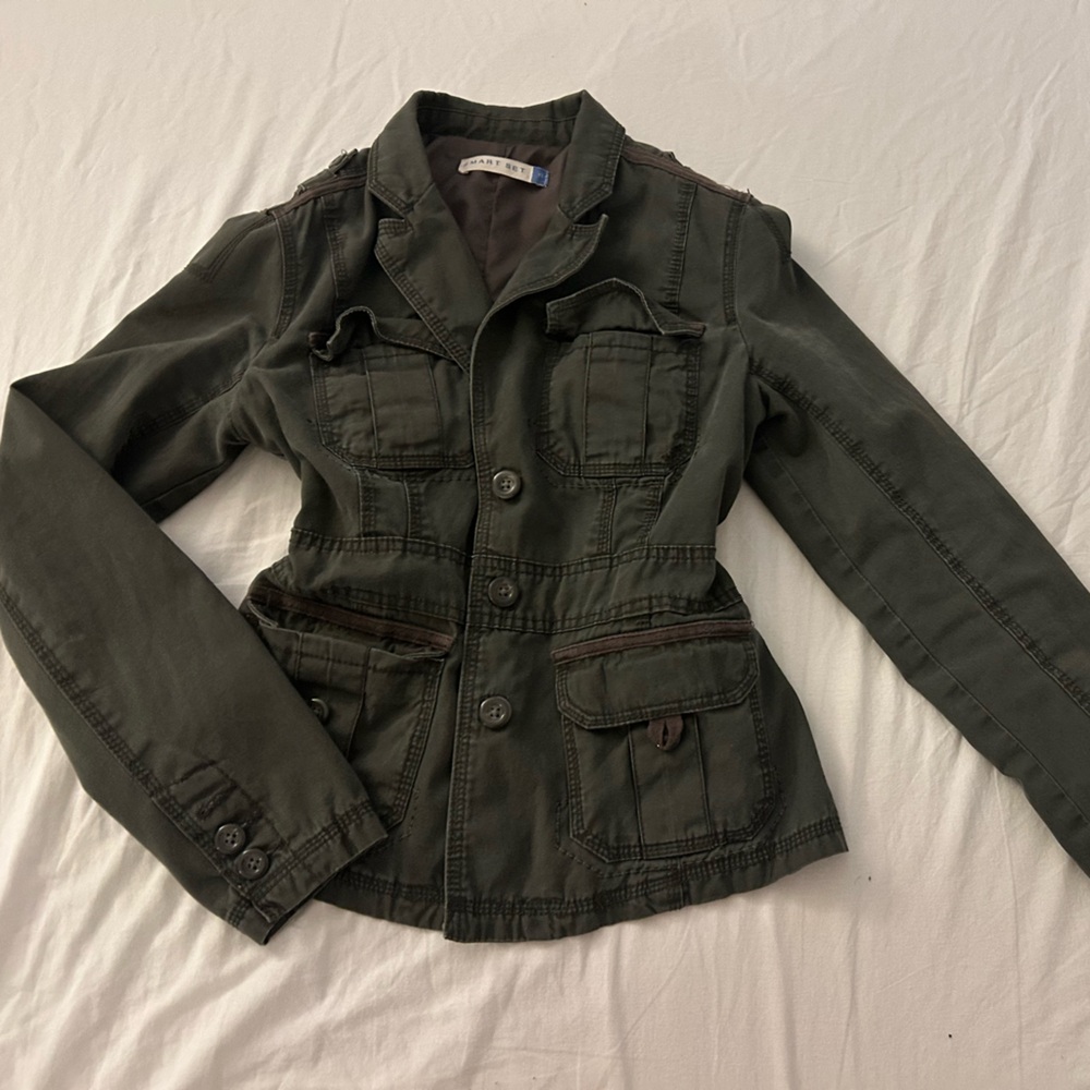 Women's Army Green Utility Jacket
